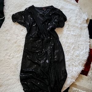 Jm studio black sequins dress, size 12